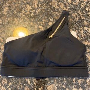 Firm Abs Black Athleisure Zip Bra
